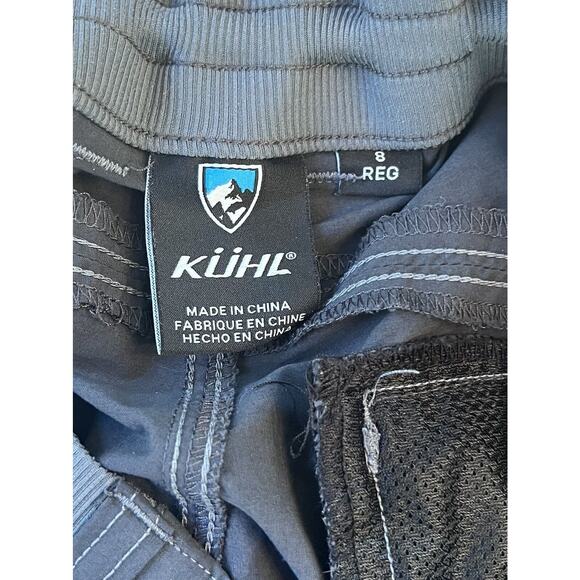 Kuhl Pants Size 8 Gray Straight Casual Outdoor Canvas Hiking Pockets Nylon EUC - Picture 4 of 4